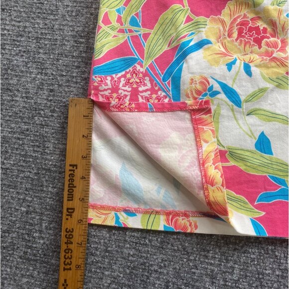 Carolina Blues‎ Skirt Womens 12 Orange Pink Floral Stretch Tropical Pencil Beach - Picture 6 of 10